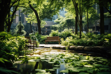 Urban Oasis: A Tranquil Green Space Amidst the City