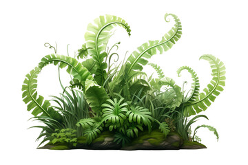 Dreamy FauxFern Fantasy Display White on a transparent background