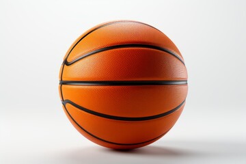 shiny basketball, on an isolated white background, Generative AI