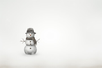 winter wallpaper snow background, snowman postcard new year christmas greeting holiday xmms, blank letterhead without words letters, empty gradient color