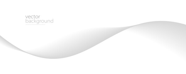 Smooth flow of wavy shape with gradient vector abstract background, light grey design curve line energy motion, relaxing image or technology.