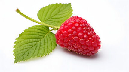 raspberry on white background