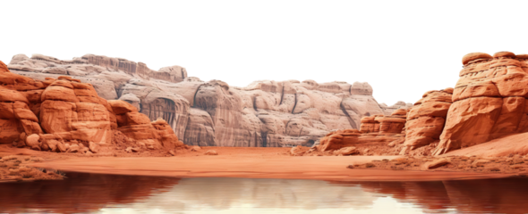 Picturesque canyon landscape cut out