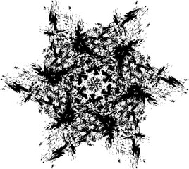 Christmas snowflake for black race