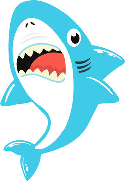 Shark angry cartoon cartoon vector