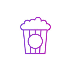 Popcorn Icon, Fast Food Vector Design