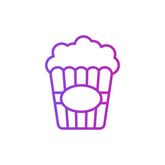 Popcorn Icon, Fast Food Vector Design