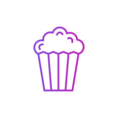 Popcorn Icon, Fast Food Vector Design