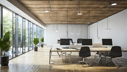 Fototapeta na wymiar bright coworking office interior