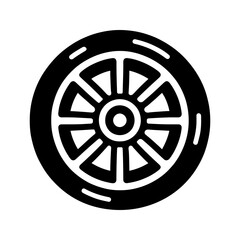 Fototapeta premium car tire icon, flat icon isolated. Vector illustration
