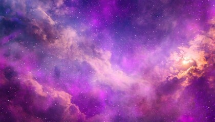 Fototapeta na wymiar bright purple cosmic background with nebula and stardust