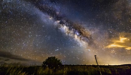 incredibly beautiful milky way with stars summer