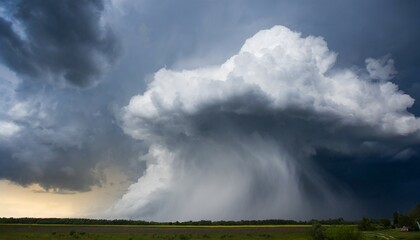 Fototapeta na wymiar a powerful storm with dark clouds against a background generative ai