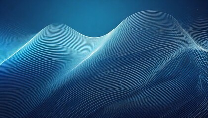digital technology blue rhythm wavy line abstract graphic poster web page ppt background with generative - Powered by Adobe