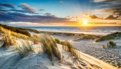 sunset at the dune beach