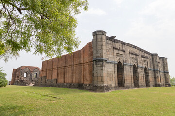 Fototapeta na wymiar Gour bara duwari(12door) or bara sona masjid are the ruins of a small mosque that was the capital of the muslim nawabs of bengal in the 13th to 16th centuries in gaur, west bengal, India.