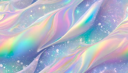 seamless trendy iridescent rainbow foil texture soft holographic pastel unicorn marble background...
