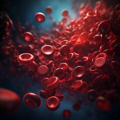 
Cells of blood undulate. - obrazy, fototapety, plakaty