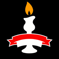 illustration of burning candle