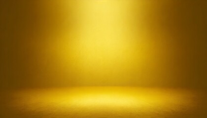 abstract gold gradient spotlight room texture background yellow background with little grunge...