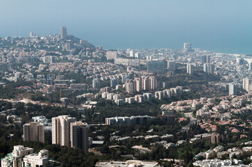 Haifa, Israel, top city view