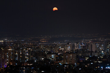 The Moon over night Israel