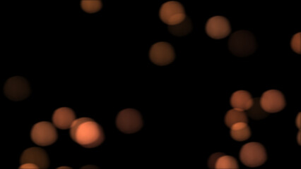 Abstract Golden Bokeh Particles on Dark Background