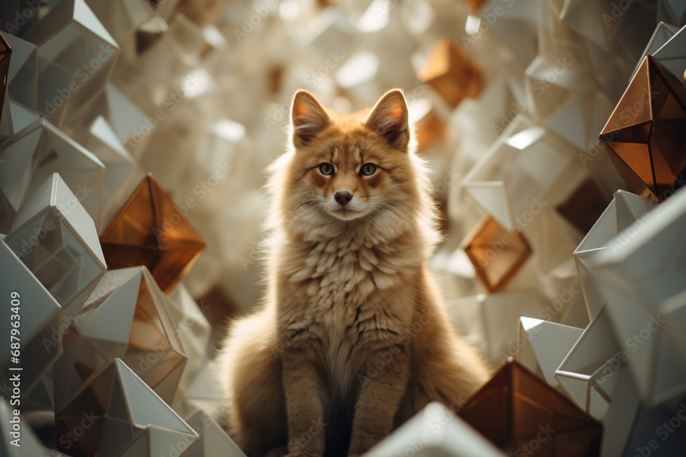 Poster Cubic animals take center stage in a virtual amphitheater of learning, transforming mundane subjects into exciting and memorable lessons.