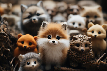 Obraz premium Cubic animals serve as digital mentors, guiding students through a diverse range of educational activities with enthusiasm and encouragement.