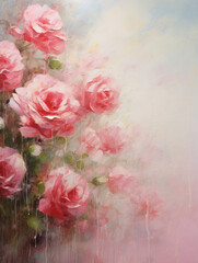 Oil painting style rose.