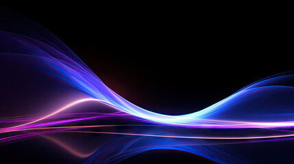 An abstract pattern formed by flowing purple light.