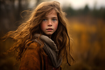 Naklejka premium an 10 Year old canadian girl