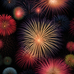 fireworks in the night sky