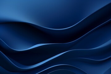 Dark blue paper waves abstract banner design. Elegant wavy background