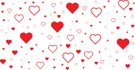  Valentines Day Background banner  border isolated vector illustration design