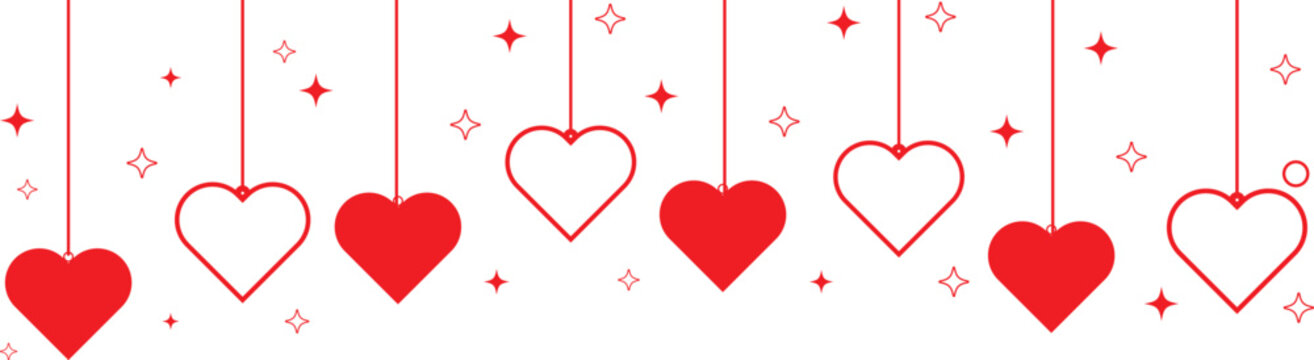  Valentines Day Background banner  border isolated vector illustration design