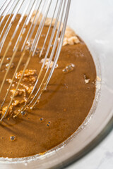Gingerbread bundt cake with caramel filling