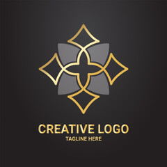 creative logo, golden color luxury style