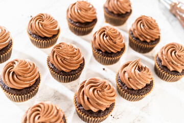 Baking Chocolate Cupcakes with Decadent Chocolate Frosting