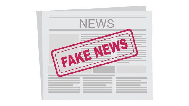 Fake news misleading information presented on news animation