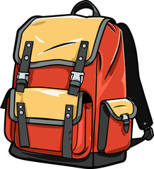 Backpack clipart design illustration