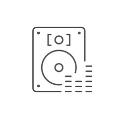 Sound speaker line outline icon