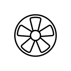 Fototapeta premium Propeller fan vector icon. Simple vector sign on white background.
