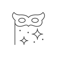 Carnival mask line outline icon