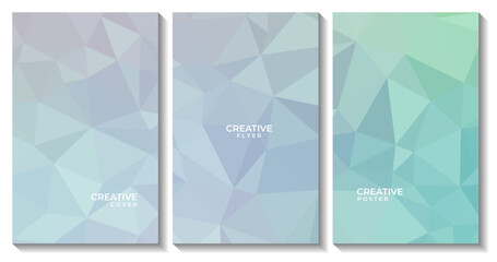 creative colorful cover flyer poster modern geometric background