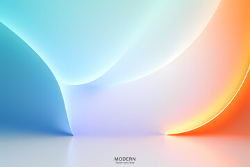 Abstract Blue Orange Background. colorful wavy design wallpaper. creative graphic 2 d illustration. trendy fluid cover with dynamic shapes flow.