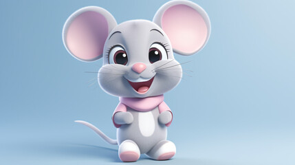 Cute Cartoon Mouse Character