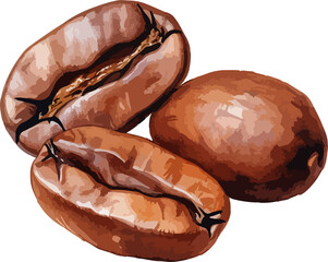 Coffee bean clipart design illustration