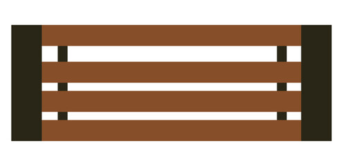 Top view of a bench for the architectural landscape plans. Entourage design. Vector.