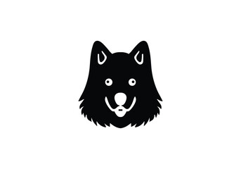 American Eskimo Dog minimal style illustration icon design